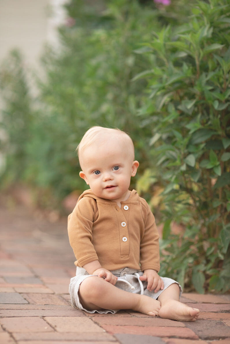 baby with Down syndrome during family photographer birmingham al