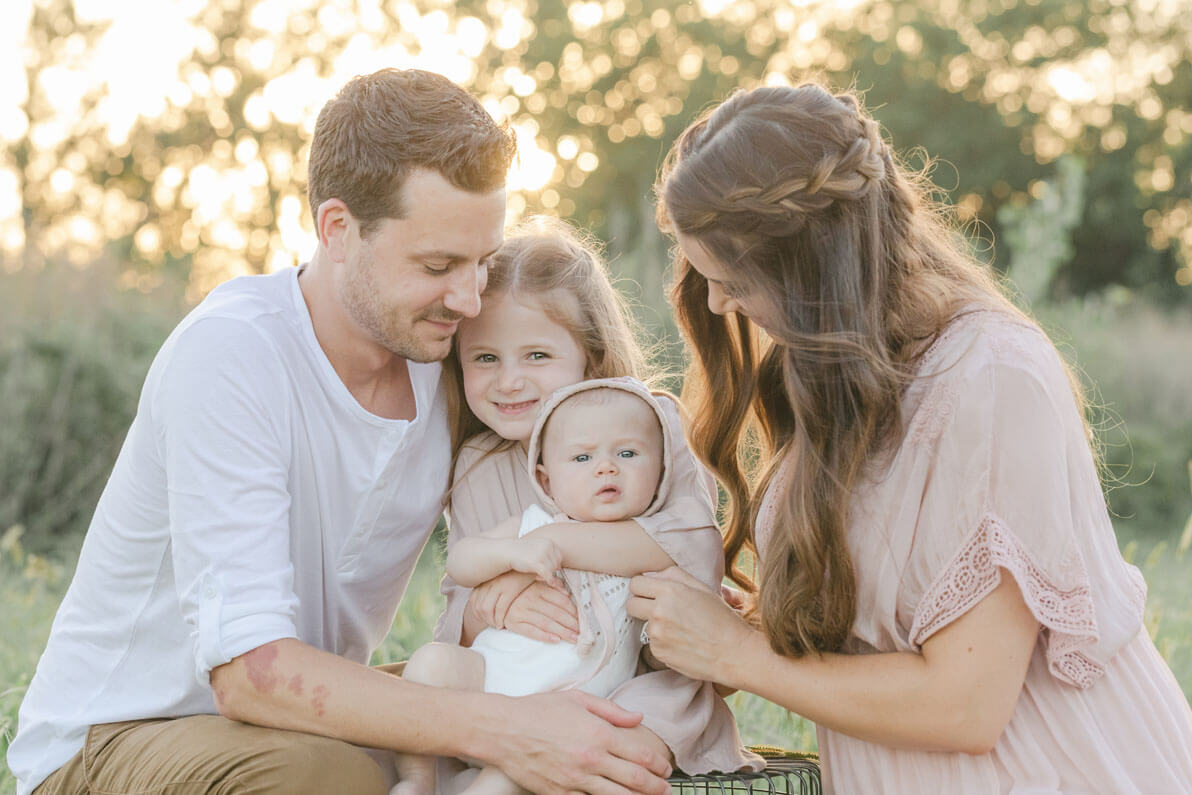 family of four outdoor session in birmingham al