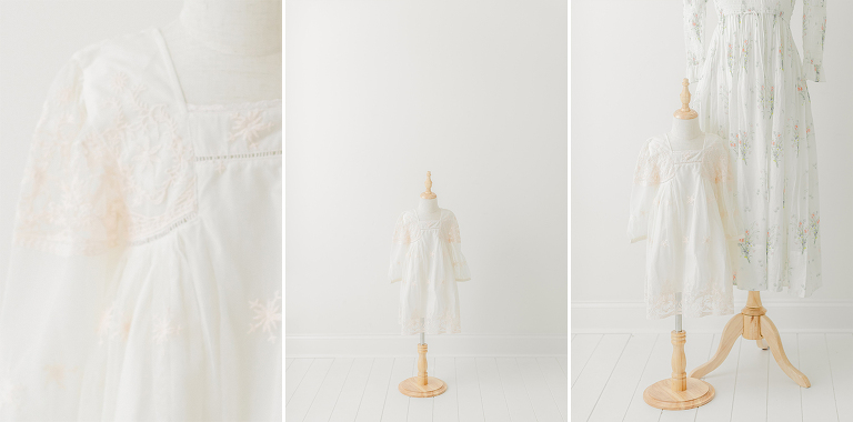 image of some of the studio wardrobe selections for your newborn photography session in auburn al