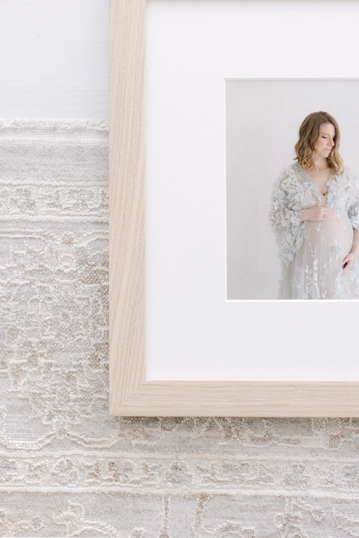 Framed fine art portrait with a white linen mat, an heirloom piece from Virginia Schultz Photography in Omaha